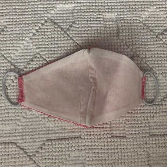 Pink 2 Layer Cotton Face Mask - Picture 3 of 5